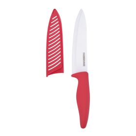 Professional 6-inch Ceramic Kitchen Chef Knife in Red