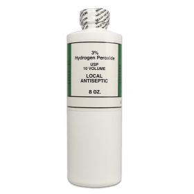 Hydrogen peroxide (Option: 3% 8 oz. plastic bottle)