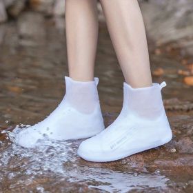 Waterproof Silicone Rain Shoes - Non-Slip, Wear-Resistant, and Perfect for All Ages (Color: White, size: XL)