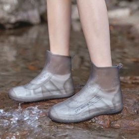 Waterproof Silicone Rain Shoes - Non-Slip, Wear-Resistant, and Perfect for All Ages (Color: Coffee Color, size: L)