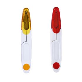 2/4pcs Multipurpose U-Shape Yarn Scissor; Thread Scissors With Safety Cover For Fishing Line; Clothes Thread Embroidery Cross-stitch Craft; DIY P (Quantity: 2 Packs)