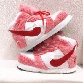 Sparking Home Cotton Shoes, Coconut Slippers Men And Women Bread Plush Warm Shoes (Color: Pink, size: Indoor fabric bottom)