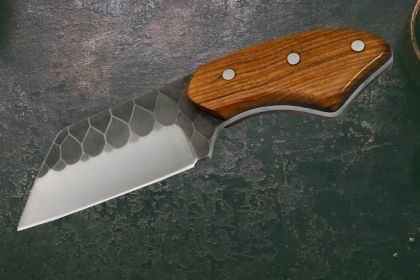 LAVIS | Skinner | High Carbon Steel Blade | Beautiful Hammer Mark | Wooden Hanlde (Handle: Olive Wood)